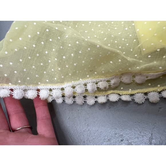 Vintage Sylvia Ann Yellow Swiss Dot Maxi Dress - Picture 7 of 15